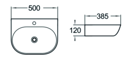 Раковина SantiLine 50 SL-2005 Белая