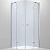 Душевой уголок Black&White Stellar Wind S701-900x900 радиальный профиль Серебристый хром стекло прозрачное