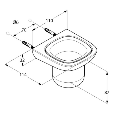 Стакан для зубных щеток Kludi Ambienta 5397505 Хром Белый
