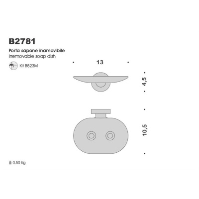 Мыльница Colombo Design Basic B2781 Хром
