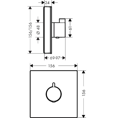 Смеситель для душа Hansgrohe ShowerSelect 15734600 Черный хром