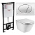 Комплект унитаза Roca The Gap Clean Rim 34647L000 с инсталляцией Alcaplast Sadromodul AM101/1120+M71 с сиденьем Микролифт и клавишей смыва Хром
