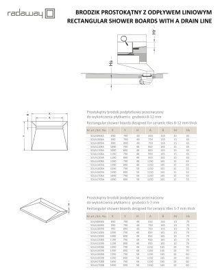Душевая плита Radaway RadаDrain 79x89 для плитки 8-12 мм с решеткой Flowers