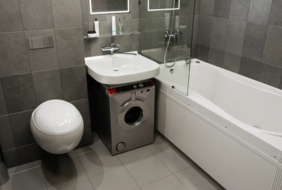 Раковина Кувшинка Лайт 61 на стиральную машину Белая