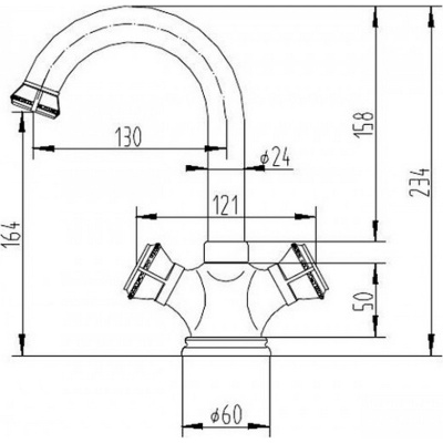 Смеситель для раковины ZorG Antic A 2008U-BR Бронза