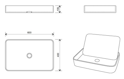 Раковина-чаша Kolpa San Eban/S Snow white