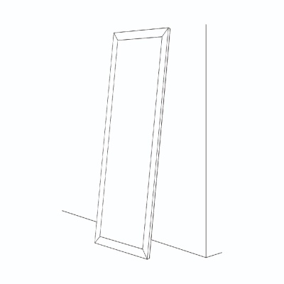 Зеркало Evoform Exclusive Floor 202х82 Серебряный акведук