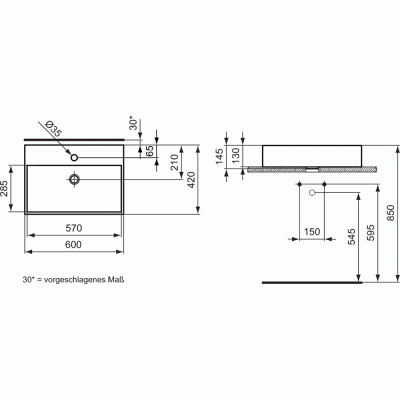 Раковина Ideal Standard Strada 60 K078101 Белая
