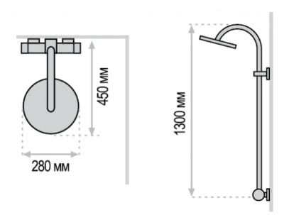 Душевая система Valentin Bikini Хром / белый