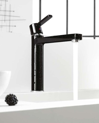 Смеситель для кухни Kludi Zenta 389738675 Черный Хром