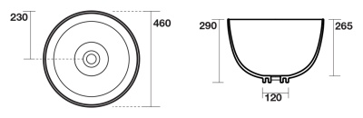 Раковина-чаша Kerasan Ciotola C1 46 4301 Белая