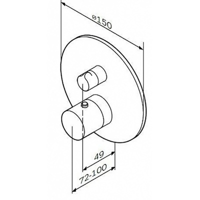 Смеситель для душа AM.PM Like F8075600 с термостатом Хром
