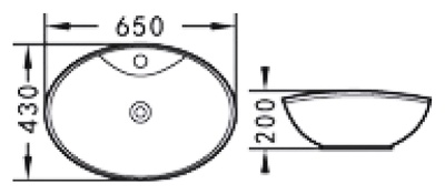 Раковина Mira MR-8043 белая