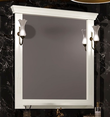 Комплект мебели для ванной Opadiris Риспекто 95 Слоновая кость со светильником Рустика Бронза