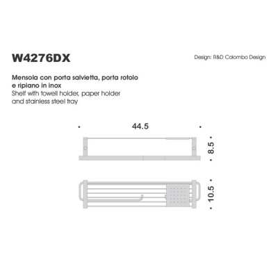 Полка для полотенец Colombo Design Time W4276.DX Хром