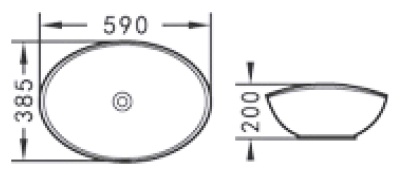 Раковина Mira MR-8150 белая