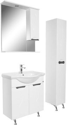 Зеркало со шкафом Orange Глория 60 с подсветкой Белое