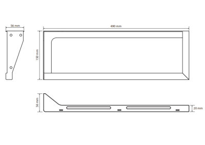 Кронштейн для раковины Bemeta Hotel 201541064 С полотенцедержателем
