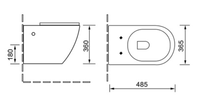 Унитаз SantiLine SL-5018 подвесной с сиденьем Микролифт