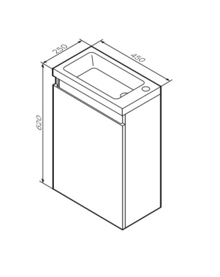 Тумба под раковину AM.PM X-Joy 45 M85AFHX0451WG подвесная Белый глянец