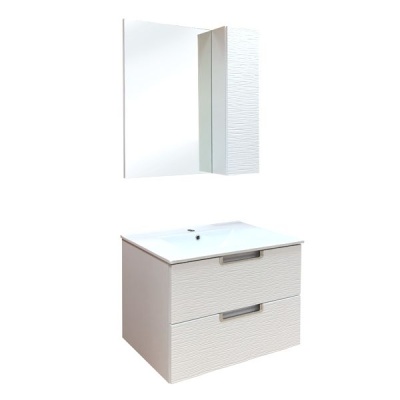 Тумба с раковиной Comforty Генуя 75 4143493 подвесная Белая