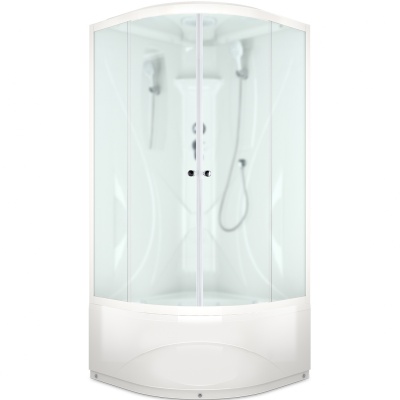 Душевая кабина Domani-Spa Elegance High 90x90 DS01E99HAM00 профиль Белый стекло матовое