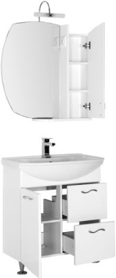 Тумба под раковину Aquanet Моника 75 186770 Белая