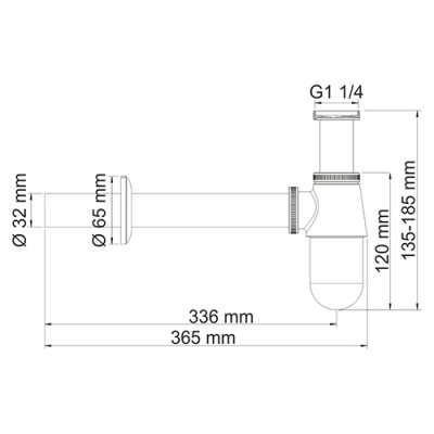 Сифон для раковины WasserKRAFT A071 Хром