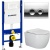 Унитаз Ceramica Nova Play CN3001 с инсталляцией Geberit Duofix Delta UP100 458.124.21.1 с сиденьем Микролифт с клавишей смыва Хром
