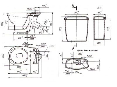 унитаз Оскольская Керамика Суперкомпакт 217900 Белый