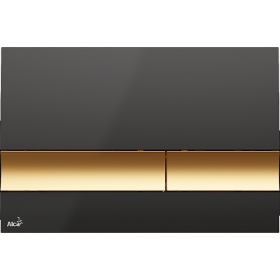 Клавиша смыва Alcaplast Basic M1728-5 Черная Золотая