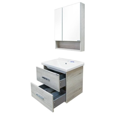 Тумба с раковиной Comforty Парма 60 4143490 подвесная Дуб дымчатый