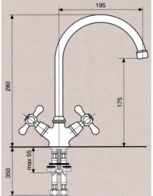 Смеситель для кухни Emmevi Stella 17407 Хром