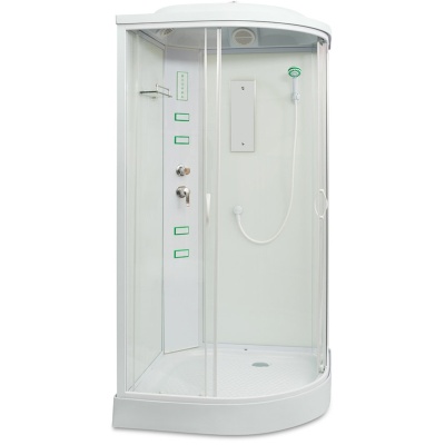 Душевая кабина Mirwell MR 4509P-С 90х90 с гидромассажем профиль Белый стекло прозрачное