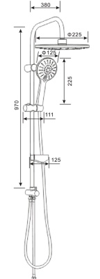 Душевая система Agger A0193500 Хром