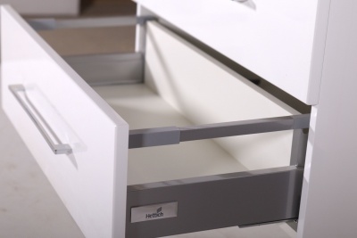 Тумба под раковину ASB-Woodline Санди 80 10881 подвесная Белая Дуб