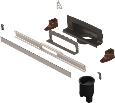 Душевой лоток Berges Wasserhaus Wall 1000 091057 с решеткой Хром глянец