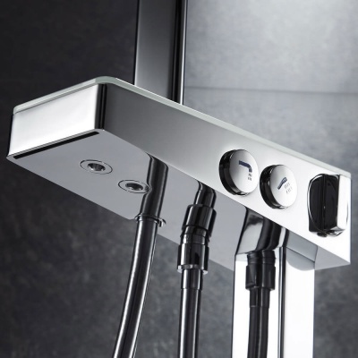 Смеситель для ванны Black&White Universe U6982 Хром Белый матовый