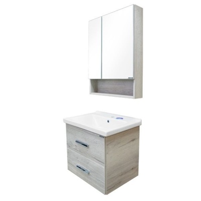 Тумба с раковиной Comforty Парма 60 4143490 подвесная Дуб дымчатый