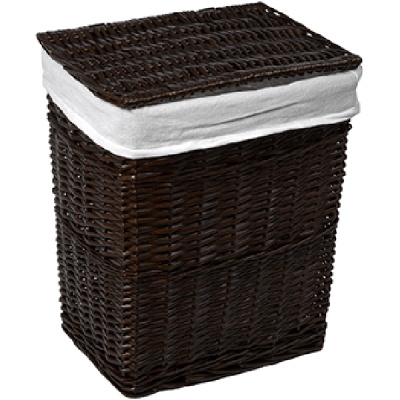 Корзина для белья WasserKRAFT Isar 46x35x55 WB-130-L с крышкой Коричневая