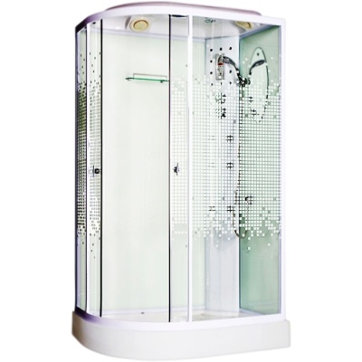 Душевая кабина Niagara NG-303 120x80 R стекло Мозаик задние стенки Белые