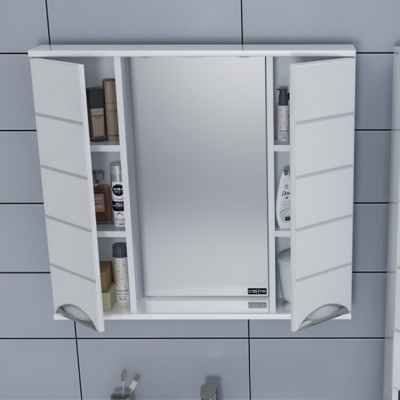 Зеркало со шкафом СанТа Родос 80 Белое