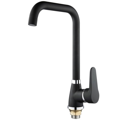 Смеситель для кухни Ростовская Мануфактура Сантехники SL77BL-017F-1 Черный Смеситель для кухни Ростовская Мануфактура Сантехники SL77BL-017F-1 Черный