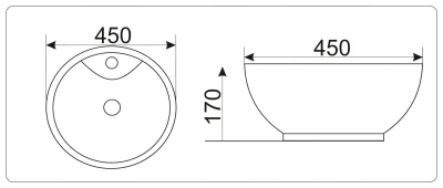 Раковина-чаша CeramaLux 45 9001 Белая