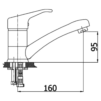 Смеситель для раковины GPD Kalipso MDL20 Хром