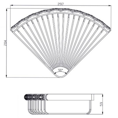 Угловая полка ZorG SL AZR U-2 SL Серебро