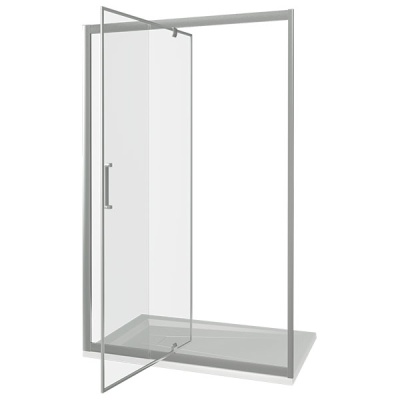 Душевая дверь в нишу Good Door Orion WTW-PD-90 90 профиль Хром стекло прозрачное