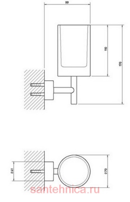 Стакан Gessi Minix 15507.031 Хром