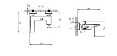 Смеситель для ванны Bien Lucca BB01012102 Хром