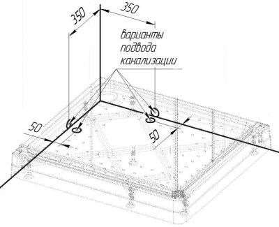 Акриловый поддон для душа Radomir 100x90x16 R 1-11-0-2-0-121 Белый